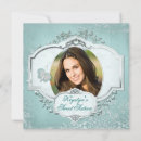 Recherche de bleu turquoise bar bat mitzvah invitations Élégant
