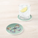 Recherche de papillons bleus dessous de verres Pour elle