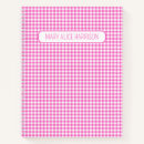 Zoek naar roze wit notitieboeken Gingham