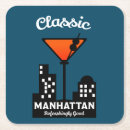 Recherche de manhattan dessous de verres Vintage