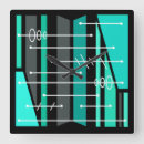 Recherche de art abstrait horloges Turquoise
