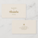Recherche de beige et or cartes visite Pour elle