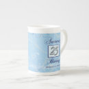 Recherche de bleu argent tasses Anniversaire
