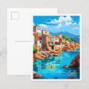 Recherche de grèce vintage cartes postales Aquarelle