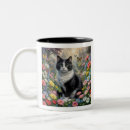 Recherche de papillon noir et blanc tasses Chat