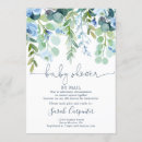 Recherche de floral bleu invitations Petit garçon