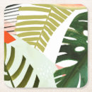 Recherche de tropical dessous de verres Feuilles tropicaux