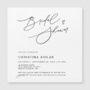 Recherche de minimal bridal shower invitations Manuscrit