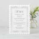 Recherche de menu vintage mariage invitations Romantique