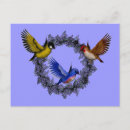 Recherche de oiseaux de noël cartes postales Floral