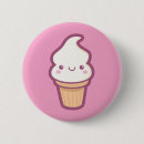 Recherche de cornet de crème glacée badges Kawaii