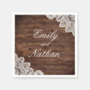 Recherche de vintage mariage serviettes Rustique