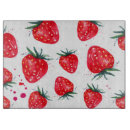 Recherche de fraises rouges planches à découper Aquarelle