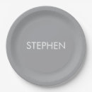 Recherche de gris assiettes en papier Élégant