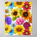 Zoek naar grote bloemen posters Kleurrijk