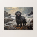 Recherche de chien de terre neuve puzzles Noir