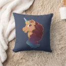 Recherche de conception de licorne coussins L'art afro centré