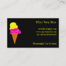 Recherche de cornet de crème glacée cartes visite Glace