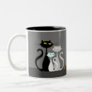 Recherche de chat blanc gris tasses Noir