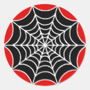 Recherche de araignée rouge et noire autocollants Halloween