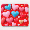 Recherche de cœur tapis souris Rouge
