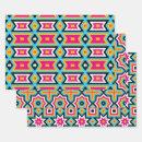 Recherche de motif aztèque papier cadeau Turquoise