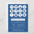 Recherche de blue bridal shower invitations Rétro