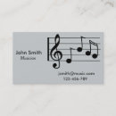 Recherche de sessions cartes visite Musicien