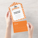 Zoek naar geruit uitnodigingen Sinaasappel