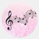 Recherche de professeur de musique autocollants Rose
