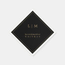 Recherche de or noir serviettes Monogramme
