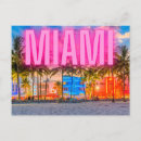 Recherche de coucher soleil miami cartes postales Coloré