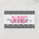 Recherche de motif zèbre cartes visite Monogramme