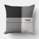 Recherche de plaid noir et blanc coussins Preppy