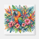 Recherche de perroquet magnets Aquarelle