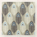 Recherche de plume paon de dessous de verres Motif
