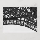 Recherche de tour eiffel noir et blanc cartes postales Minimaliste