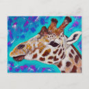 Recherche de peinture de girafe cartes postales Safari