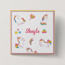 Recherche de licorne colorée badges Girl