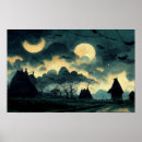 Recherche de nuit de halloween art Foncé