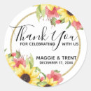 Recherche de bouquet de tournesol autocollants Merci