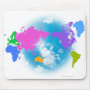 Recherche de carte du monde tapis souris Image de couleur