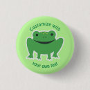 Zoek naar cartoon kikker buttons Illustratie