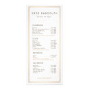 Recherche de menu de service salon cartes publicitaires Spa