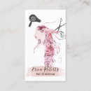 Recherche de fille florale cartes visite Aquarelle