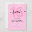 Recherche de chic 16ans anniversaire invitations Girly