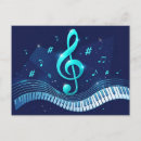 Recherche de touches cartes postales Musique