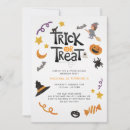 Recherche de mignonnes halloween invitations Tour ou traitement