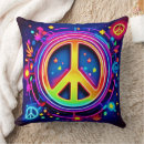 Recherche de symbole paix coussins Paix et amour