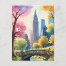Recherche de aquarelle new york cartes postales Parc central